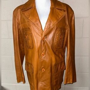 Vintage Carmel Leather Jacket